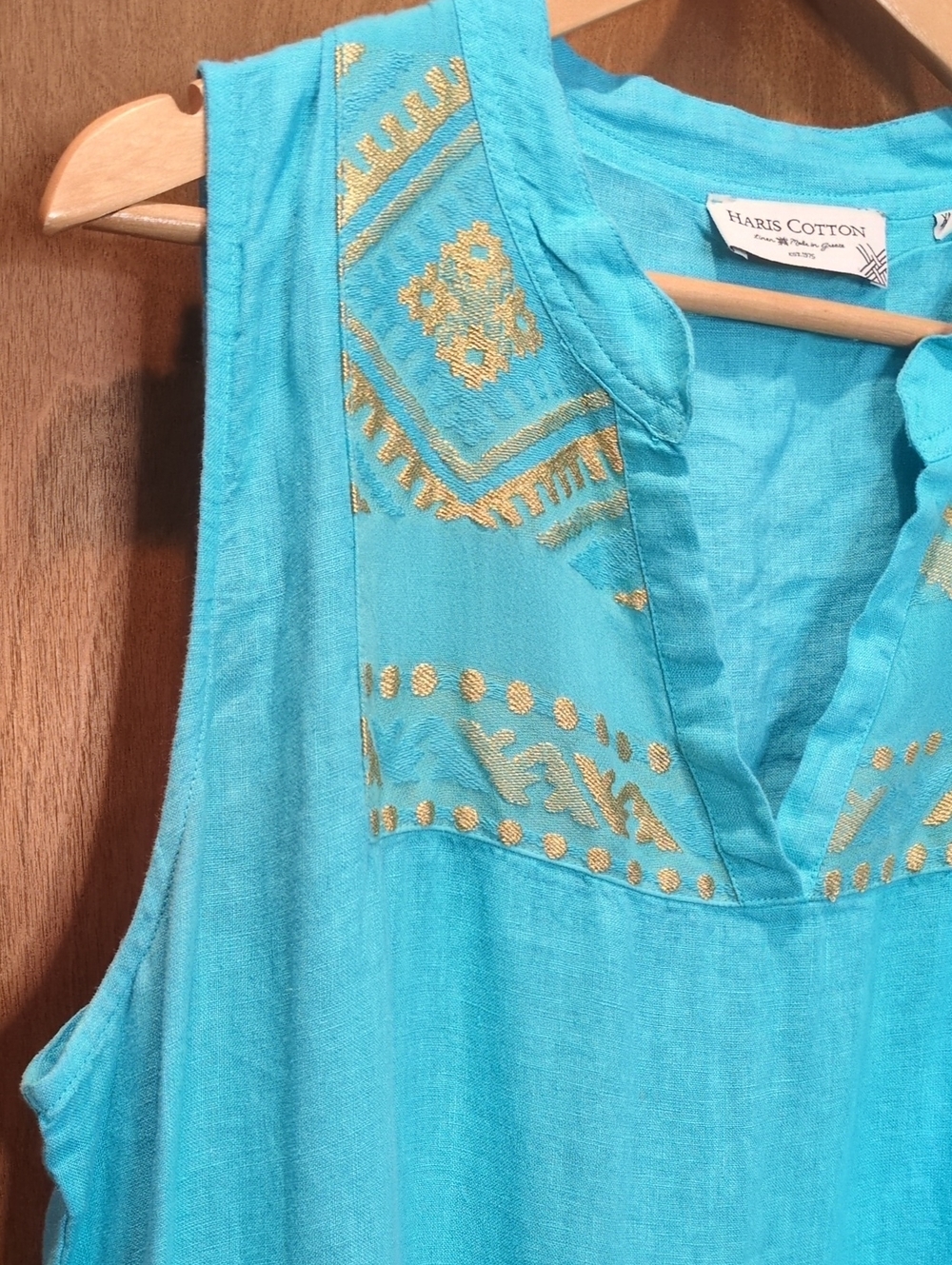 Haris Cotton 100% Linen Maxi Dress Size XL - Picture 3 of 8